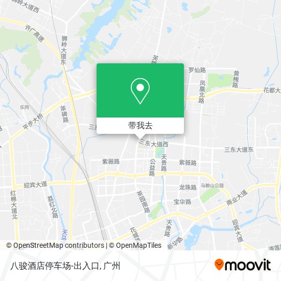 八骏酒店停车场-出入口地图