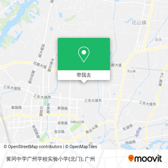 黄冈中学广州学校实验小学(北门)地图