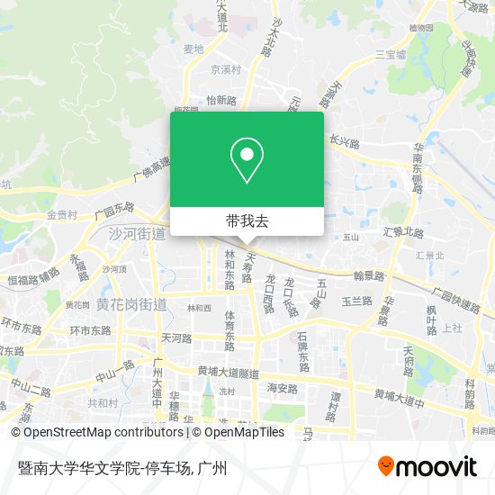 暨南大学华文学院-停车场地图