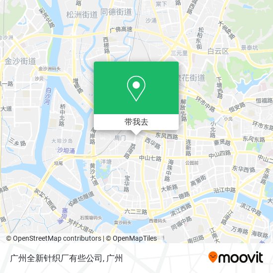 广州全新针织厂有些公司地图