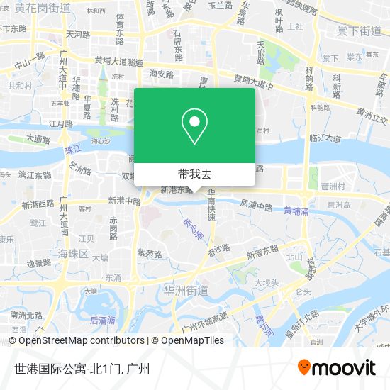 世港国际公寓-北1门地图