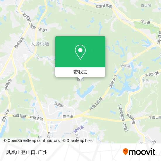 凤凰山登山口地图