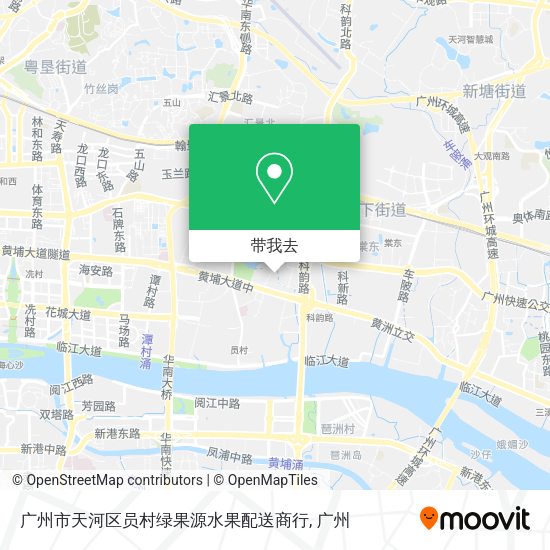 广州市天河区员村绿果源水果配送商行地图
