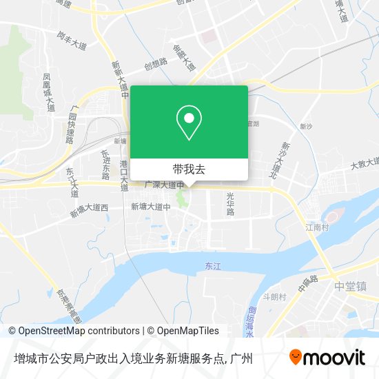 增城市公安局户政出入境业务新塘服务点地图