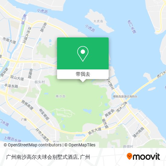 广州南沙高尔夫球会别墅式酒店地图