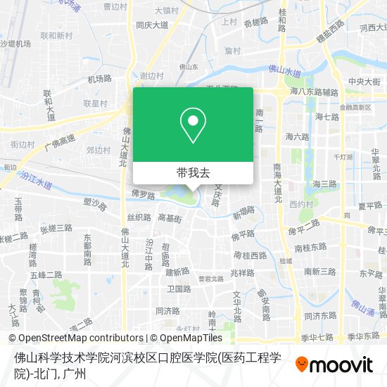 佛山科学技术学院河滨校区口腔医学院(医药工程学院)-北门地图