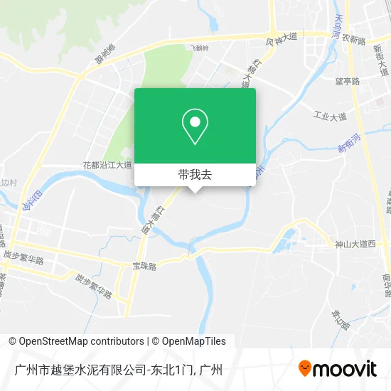 广州市越堡水泥有限公司-东北1门地图