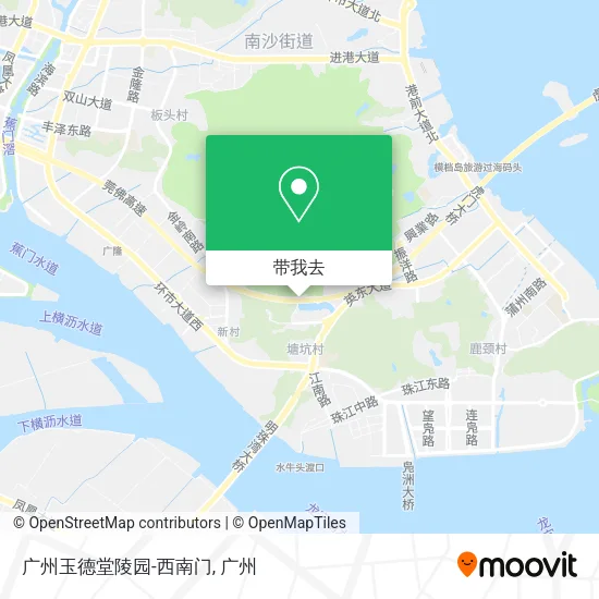 广州玉德堂陵园-西南门地图
