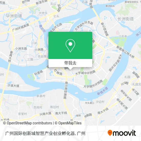 广州国际创新城智慧产业创业孵化器地图