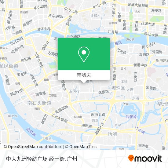 中大九洲轻纺广场-经一街地图