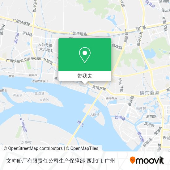 文冲船厂有限责任公司生产保障部-西北门地图