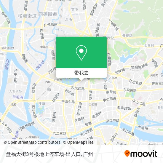 盘福大街3号楼地上停车场-出入口地图