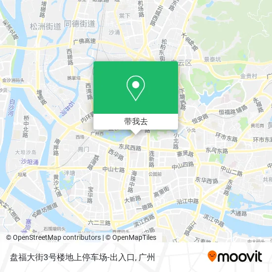 盘福大街3号楼地上停车场-出入口地图
