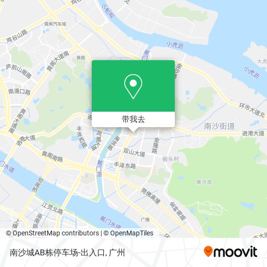 南沙城AB栋停车场-出入口地图