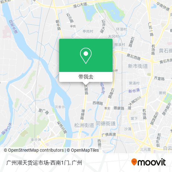 广州湖天货运市场-西南1门地图