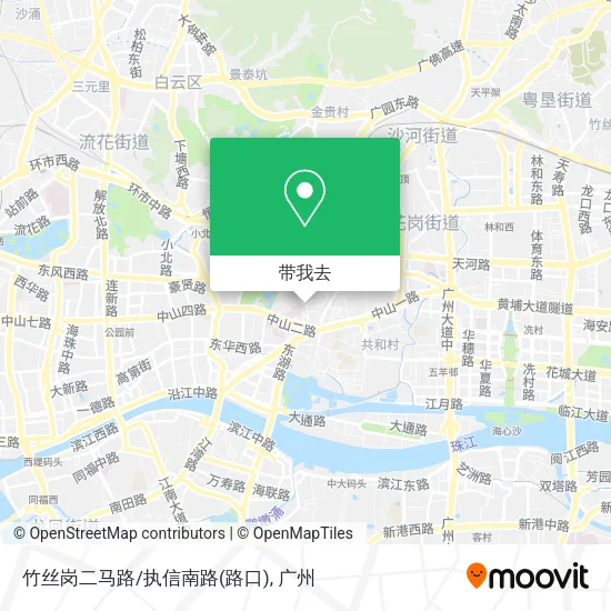 竹丝岗二马路/执信南路(路口)地图
