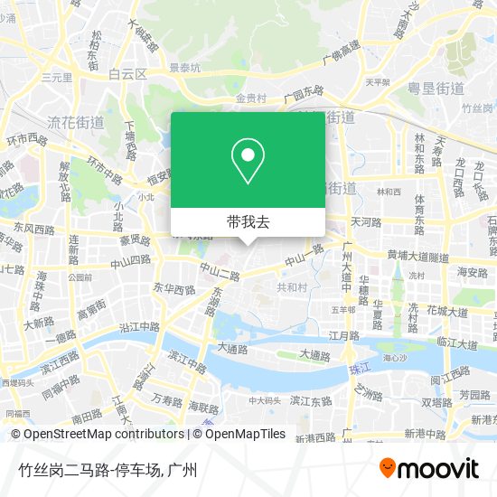 竹丝岗二马路-停车场地图