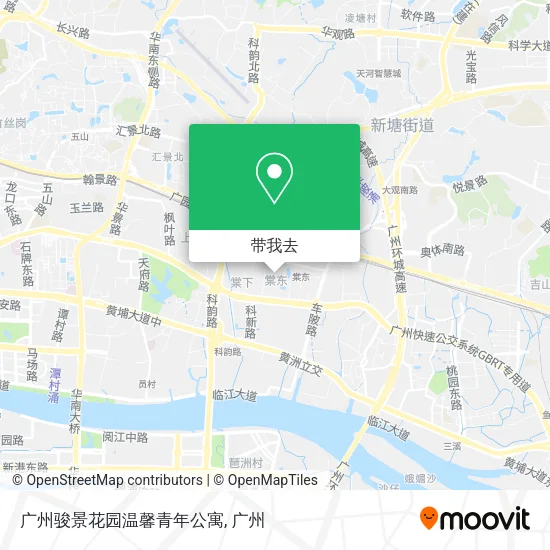 广州骏景花园温馨青年公寓地图