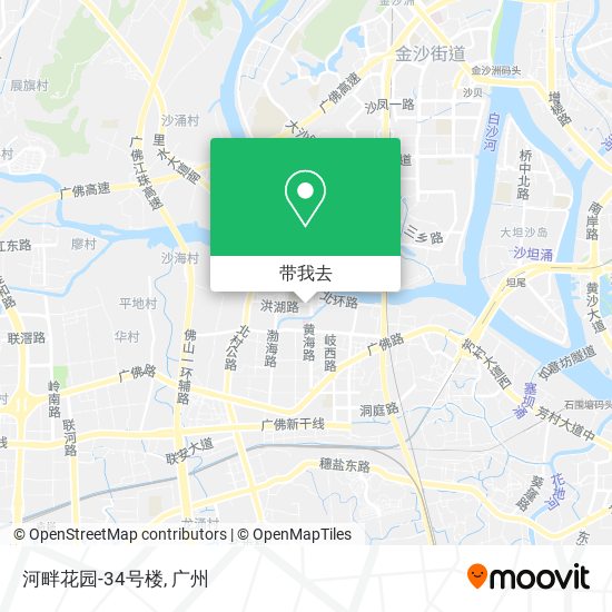 河畔花园-34号楼地图