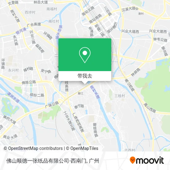 佛山顺德一张纸品有限公司-西南门地图
