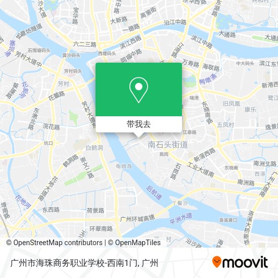 广州市海珠商务职业学校-西南1门地图