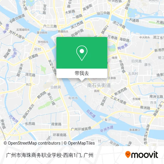广州市海珠商务职业学校-西南1门地图