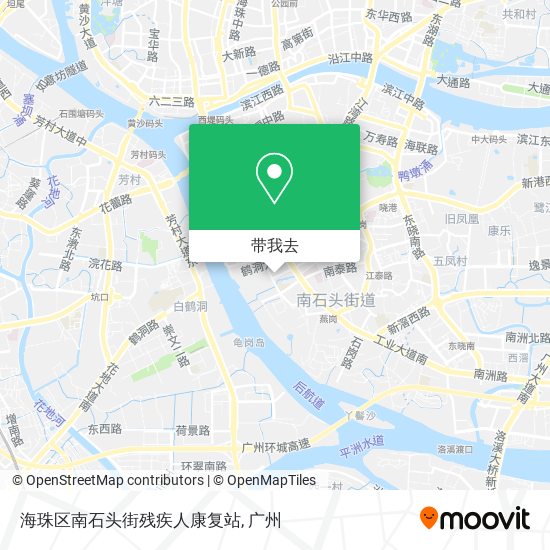 海珠区南石头街残疾人康复站地图