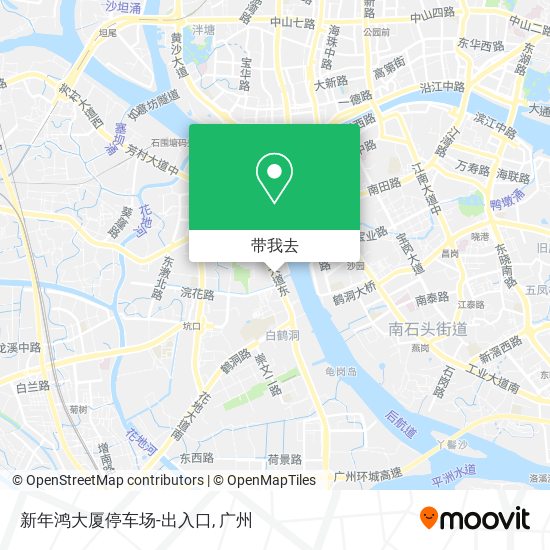 新年鸿大厦停车场-出入口地图
