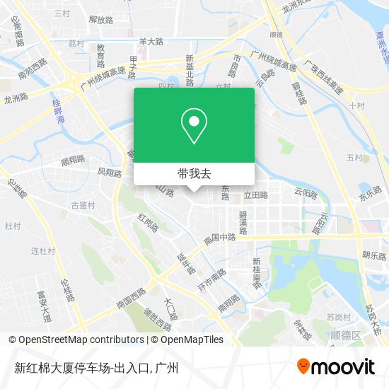 新红棉大厦停车场-出入口地图