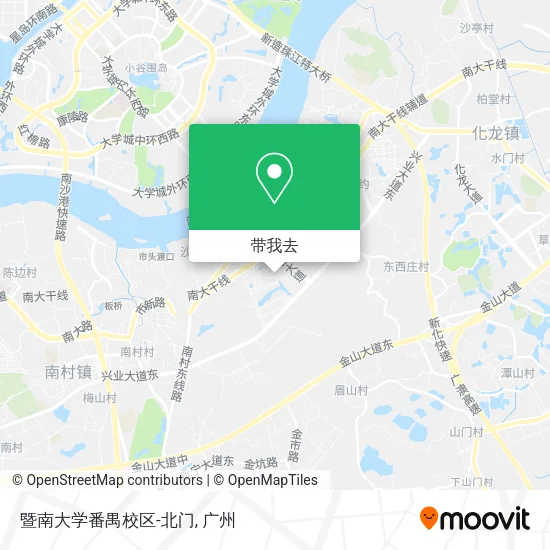 暨南大学番禺校区-北门地图