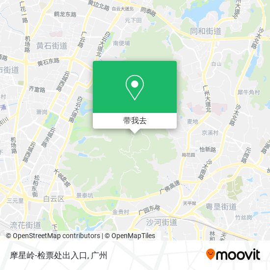 摩星岭-检票处出入口地图