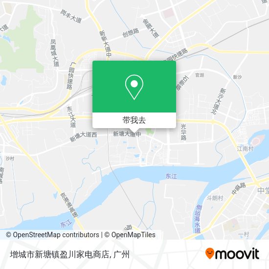 增城市新塘镇盈川家电商店地图