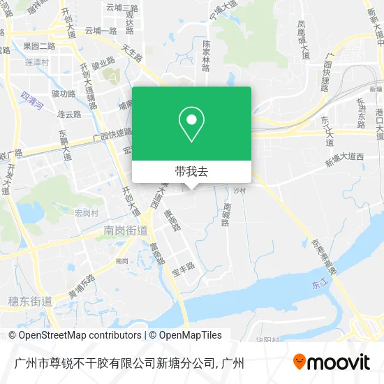 广州市尊锐不干胶有限公司新塘分公司地图