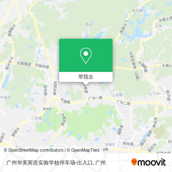 广州华美英语实验学校停车场-出入口地图