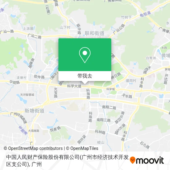 中国人民财产保险股份有限公司(广州市经济技术开发区支公司)地图