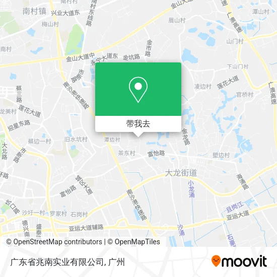 广东省兆南实业有限公司地图