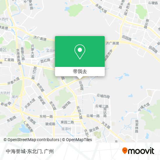 中海誉城-东北门地图