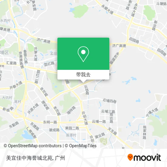 美宜佳中海誉城北苑地图