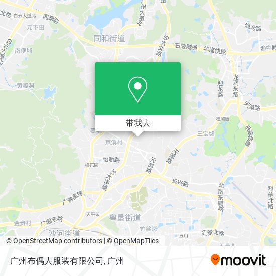 广州布偶人服装有限公司地图