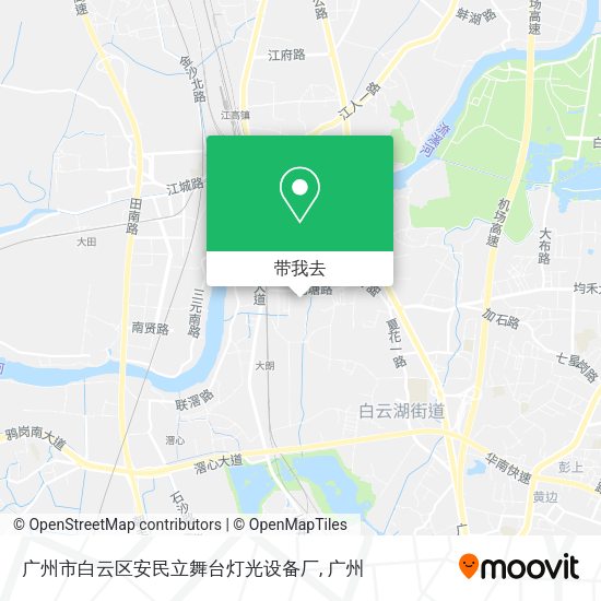 广州市白云区安民立舞台灯光设备厂地图