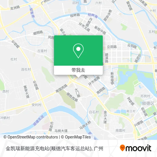 金凯瑞新能源充电站(顺德汽车客运总站)地图