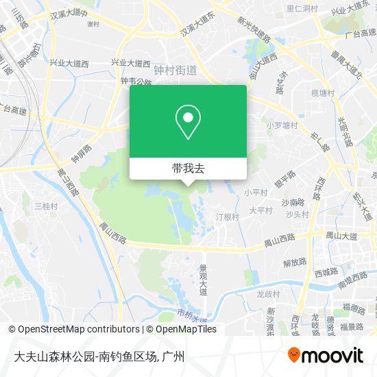 大夫山森林公园-南钓鱼区场地图