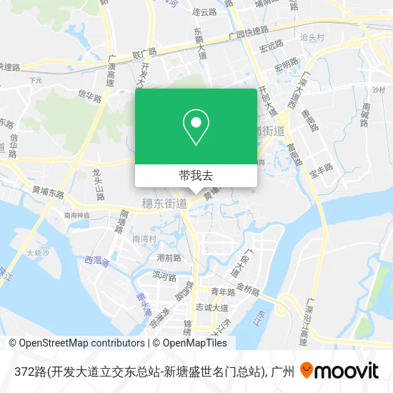 372路(开发大道立交东总站-新塘盛世名门总站)地图