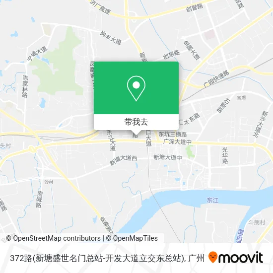 372路(新塘盛世名门总站-开发大道立交东总站)地图