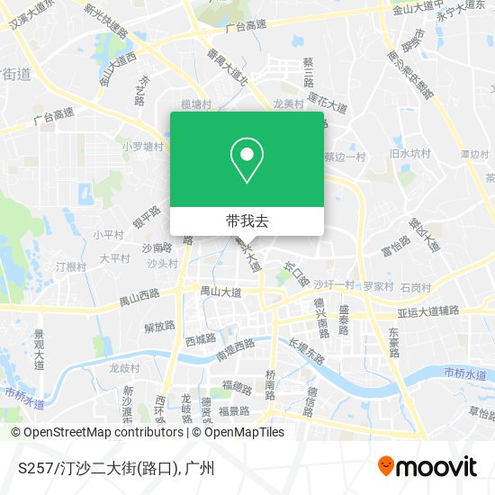 S257/汀沙二大街(路口)地图