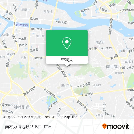 南村万博地铁站-B口地图