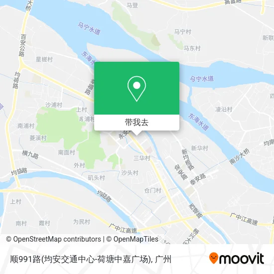 顺991路(均安交通中心-荷塘中嘉广场)地图