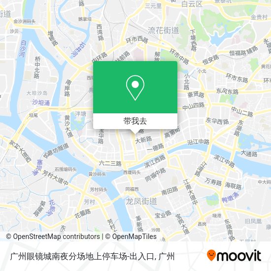 广州眼镜城南夜分场地上停车场-出入口地图
