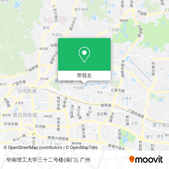 华南理工大学三十二号楼(南门)地图