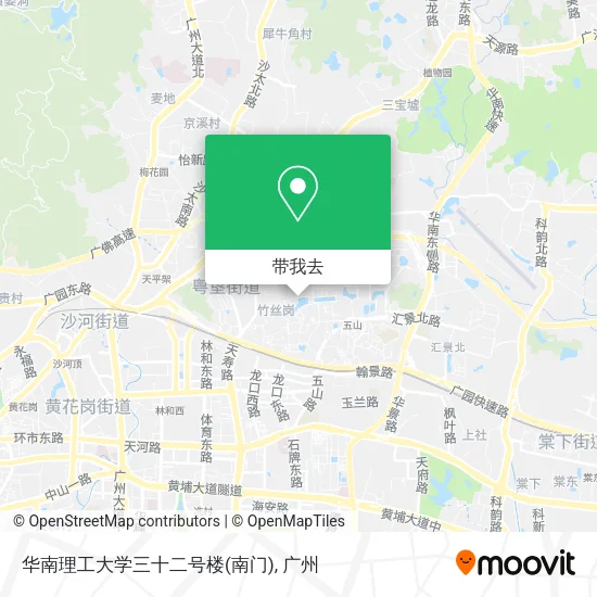 华南理工大学三十二号楼(南门)地图